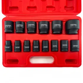 Tonynol Tt12-14pc-sae-s 1/2 Inch Shallow Drive Impact Socket Set 6-point Sae 3/8 To 1-1/4 14 Pcs C