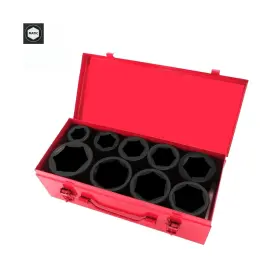 Tonynol Tt1m9 1 Inch Drive Deep Impact Socket Set 9 Pieces 6-point Metric Sizes 24mm 27mm