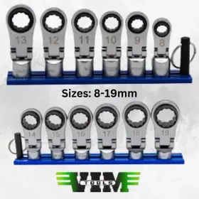 Vim Tools Nora150xl 6 Piece 12 Point Offset Flex Head - 8mm-19mm Nora150
