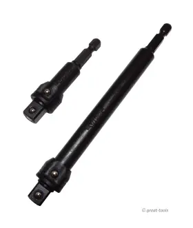 Vim Tools Plb36 3/8 Inch Drive Locking Power Shank Set Impact Driver 3 And 6 Sizes