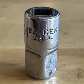 Walden 4004 Tools 1/4 Inch Female Drive To 3/8 Male Socket Adapter Vtg Usa Walden 4004 Tools 1/4 Inch Female Drive To 3/8 Male Socket Adapter Vtg Usa