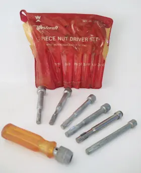 45-5220-0 WESTCRAFT Nut Driver Set Interchangeable Sockets