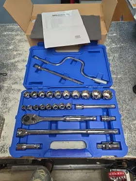 4LXA6B WESTWARD Socket Drive Soc Combination Wrench Set