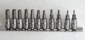 54TM03 WESTWARD Drive Socket Hex Key Bit Set #2