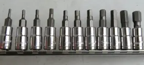 54TM03 WESTWARD Drive Socket Hex Key Bit Set