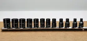 MSM-12HRC WILLIAMS Drive Shallow Point Socket Set Clip Rail