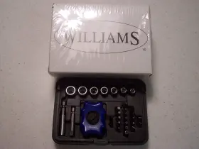 Williams Tool Whsm32 1/4 Inch Drive Socket Set 32pc Kit Case Palm Ratchet Mint