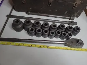 N-320 WRIGHT Drive Point Socket Ratchet Set Wwii #2