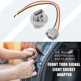 9007560060 X-AUTOHAUX Front Turn Signal Light Socket Adapter