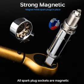 Y0030 YIYEIE Magnetic Spark Plug Socket Set Torque Wrench #2
