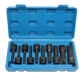 Zdhqlhj 0348 1/2 Inch Torx Impact Socket Set 10pcs Star Bits One Size