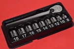 Snap-on 3/8" Drive 6-point Metric Flank Low Profile 10p Ratchet Socket Set. Fixed Price $199.95.