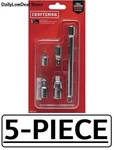 5-piece - Craftsman 3/8 In. Drive Socket Accessory Set New Sealed!!. Fixed Price $39.25.
