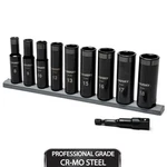 Husky 3/8 In. Drive Thin Wall Deep Metric Impact Socket Set 6-point (10-piece). Fixed Price $26.99.