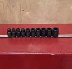 Matco Adv 1/2" Dr 10pc Impact Shallow Socket Set 12pt 10mm-19mm Cpxxm2v Series. Fixed Price $99.95.