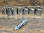 Vintage Craftsman Usa 1/2" Drive Inverted G1 Socket Set 47511-47517 Extension. Fixed Price $69.99.