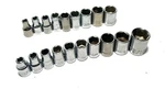Craftsman Lot Of 19 Shallow 6pt 1/4" Dr Socket Sae/ Metric. Fixed Price $29.99.