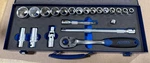 Atorn 22pc 1/2 Drive Metric Socket Set W/ Case 10mm - 32mm Germany New. Fixed Price $249.97.
