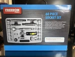 Freedom Tools 60 Piece Socket Tool Set With Case New In Box. Fixed Price $20.00.