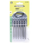 6 Piece Star Torx 4" Power Drive Bit Set W/ Clip Case T10 T15 T20 T25 T30 T40. Fixed Price $11.72.