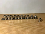 Vintage 1970 Vulcan Williams Bm Metric Shallow Socket 10pc Set 3/8 Drive Usa 6pt. Fixed Price $129.99.