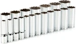 Tekton 1/2 Inch Drive Deep 12-point Socket Set, 19-piece (3/8 - 1-1/2 In.). Fixed Price $146.42.