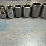 Vintage Usa Craftsman 1/2" Drive Sae Socket Set Shallow 12pt -ee- Series 6pc. Fixed Price $36.75.
