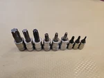 Snap On Tools 9 Pc Combination Drive Torx Removal Socket Set 209eftxby. Fixed Price $104.92.