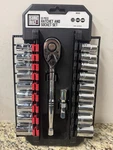 Sure Bilt 98342 Ratchet And Socket Set 22 Pcs New. Fixed Price $18.75.