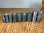 9pc Expert By Mac 1/2 Dr Impact 6pt Deep Well Sockets 5/16 To 24mm Mechanic Tool. Fixed Price $73.00.