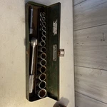 Vintage Sk Tools 1/2" Drive Socket Set 17pc W/ Metal Box Usa S-k. Fixed Price $79.99.