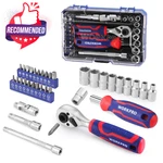 Workpro 42 Pcs 1/4" Drive Mini Socket Ratchet Wrench Set, Right Angle.... Fixed Price $41.71.