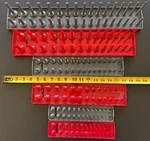 Snap On Metric & Sae Socket Holder Trays Gray Red 1/4" 3/8" 1/2" 6 Total. Fixed Price $99.99.