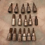 Husky 3/8 Dr Torx, Sae Hex, & Bit Driver Sockets. 1 1/4 Dr. See Desc.. Fixed Price $20.00.