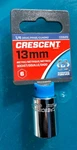 New Crescent Metric 13mm Socket 6 Point - 1/4 Drive Chrome Cds20. Fixed Price $14.99.