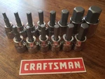 Craftsman 14 Pc 3/8 1/2 Sae Metric Hex Allen Key Bit Ratchet Wrench Socket Set. Fixed Price $27.75.