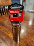 Craftsman Deep Socket, Sae, 1/2-inch Drive, 1-inch, 12-point (cmmt47531). Fixed Price $9.99.