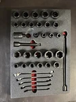 Snap On 1/2 Impact Socket Set With Extensions And Line Wrenched.. Fixed Price $1250.00.