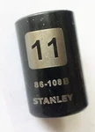 Stanley 11 Mm X 1/4" Standard Socket 86-108b Black Chrome 6 Pt Free Shipping. Fixed Price $9.96.
