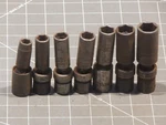 Snap On 7pc Metric 3/8 Drive Deep Impact Swivel Universal Socket Set 10mm 19mm. Fixed Price $246.99.