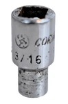 Cornwell Tools T0206 3/16" Sae Shallow Socket 1/4" Drive 6 Point Chrome Usa. Fixed Price $9.99.
