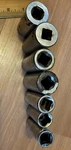 Lot Of 7 1/2" Deep Socket Set Vintage Mixed Brand P&c Usa/cr-mo Japan/kal. Fixed Price $19.99.