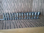 Snap On 3/8 Drive Semi Deep Metric Swivel Socket Set 7-8,,10-19,,21-22,,24 Usa. Fixed Price $349.99.