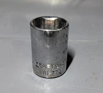 1/2 In Craftsman Socket; 1/4 Dr. 6pt. Fixed Price $3.00.