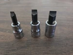 Lot Of 3 Craftsman 3/8" Drive Flat/slotted Driver Sockets 3/8 5/16 1/4 -v-. Fixed Price $19.99.