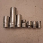 Matco Tools 1/2 3/8 1/4 Dr Sockets 7 Pc Chrome Deep/shallow Sae/metric. See Desc. Fixed Price $50.00.