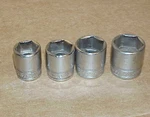 Snap-on Fs Set Of 4 Sockets 7/8 - 11/16 Fs-281/261/241/221 3/8 Drive 6 Pt. Fixed Price $30.00.