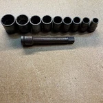 Lot Of 10 Craftsman Sae 12 Pt 1/2 Drive Circle H Series Sockets And Extension. Fixed Price $49.99.