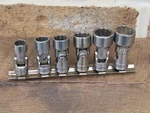 Snap On 206fua 6 Pc 12 Point Swivel Flex Universal Socket Set 7/16" 3/4" Fu14-24. Fixed Price $89.98.