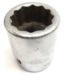 Previously Owned Very Hefty Snap-on 1 Inch Drive 7/16 Socket - 12 Point. Fixed Price $35.00.